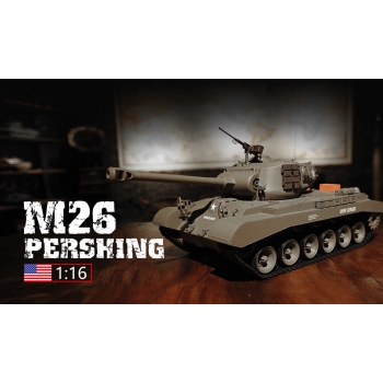 Ferngesteuerter Panzer ASG/IR/Sound/Rauch 1:16 U.S. Mittlerer Panzer M26 Pershing RTR 2,4 GHz - Heng Long 3838-1U (S)